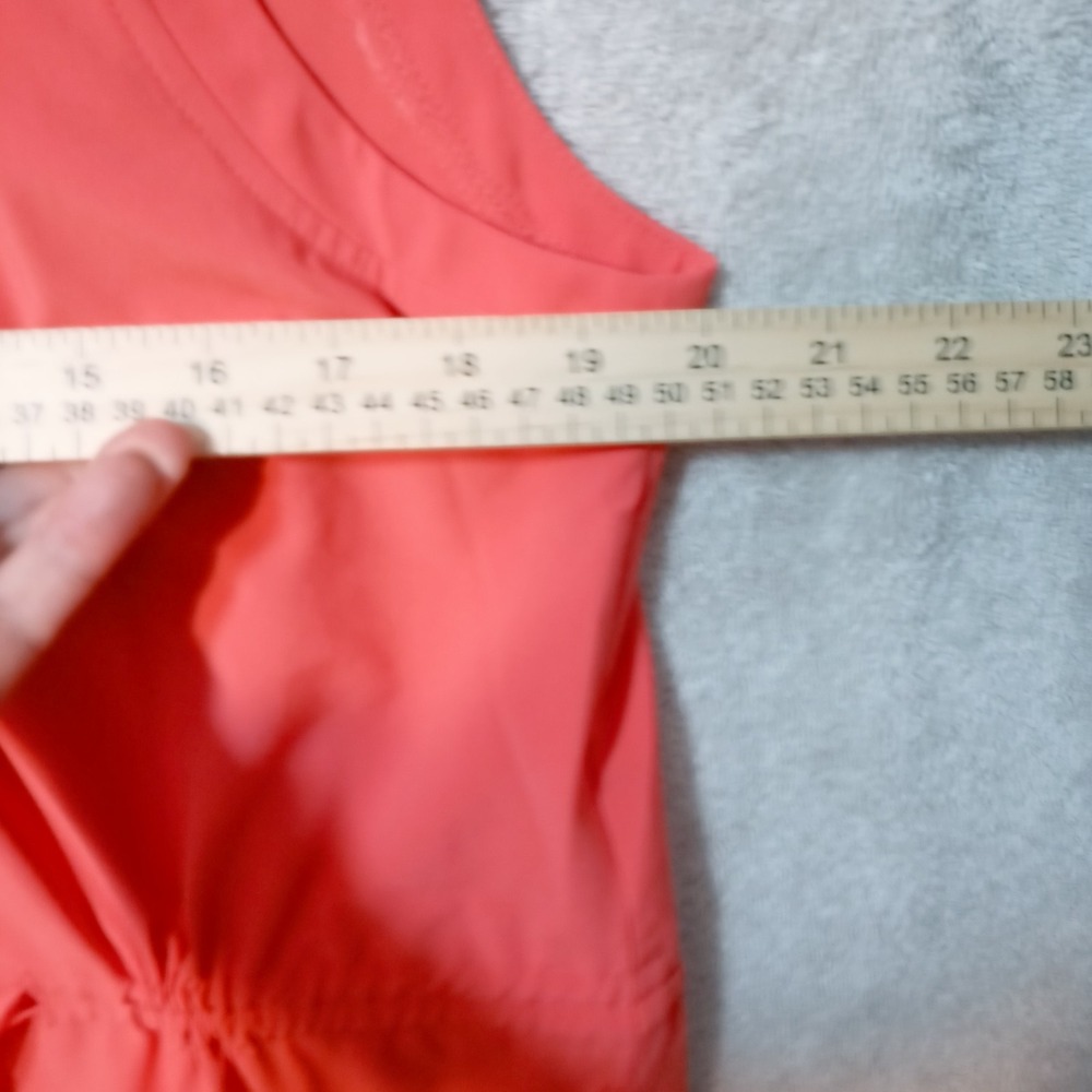 Columbia Women's  Sz L Sleeveless Omni-Shield Dress Coral Waist Tie Bogata Bay - Picture 6 of 8